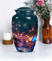 classic butterfly urn for adult ashes, personalizable.