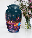 classic butterfly urn for adult ashes, personalizable.