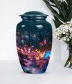 classic butterfly urn for adult ashes, personalizable.