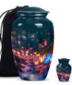 classic butterfly urn for adult ashes, personalizable.
