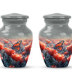 Classic butterfly-themed memorial urn for mom's ashes.