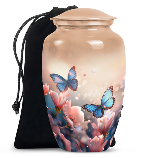 10-inch classic butterfly urn for men's ashes, customizable 