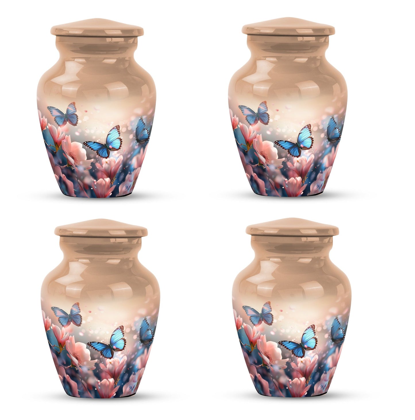 10-inch classic butterfly urn for men's ashes, customizable 