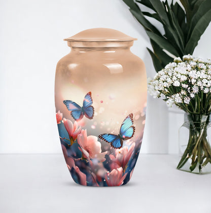 10-inch classic butterfly urn for men's ashes, customizable 