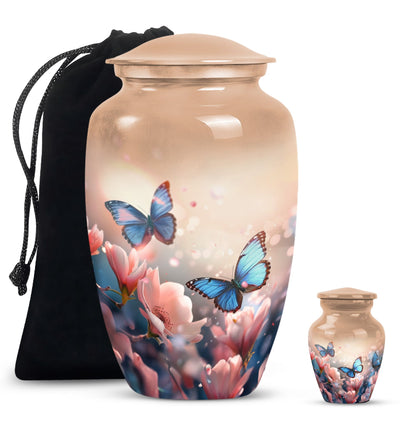 10-inch classic butterfly urn for men's ashes, customizable 
