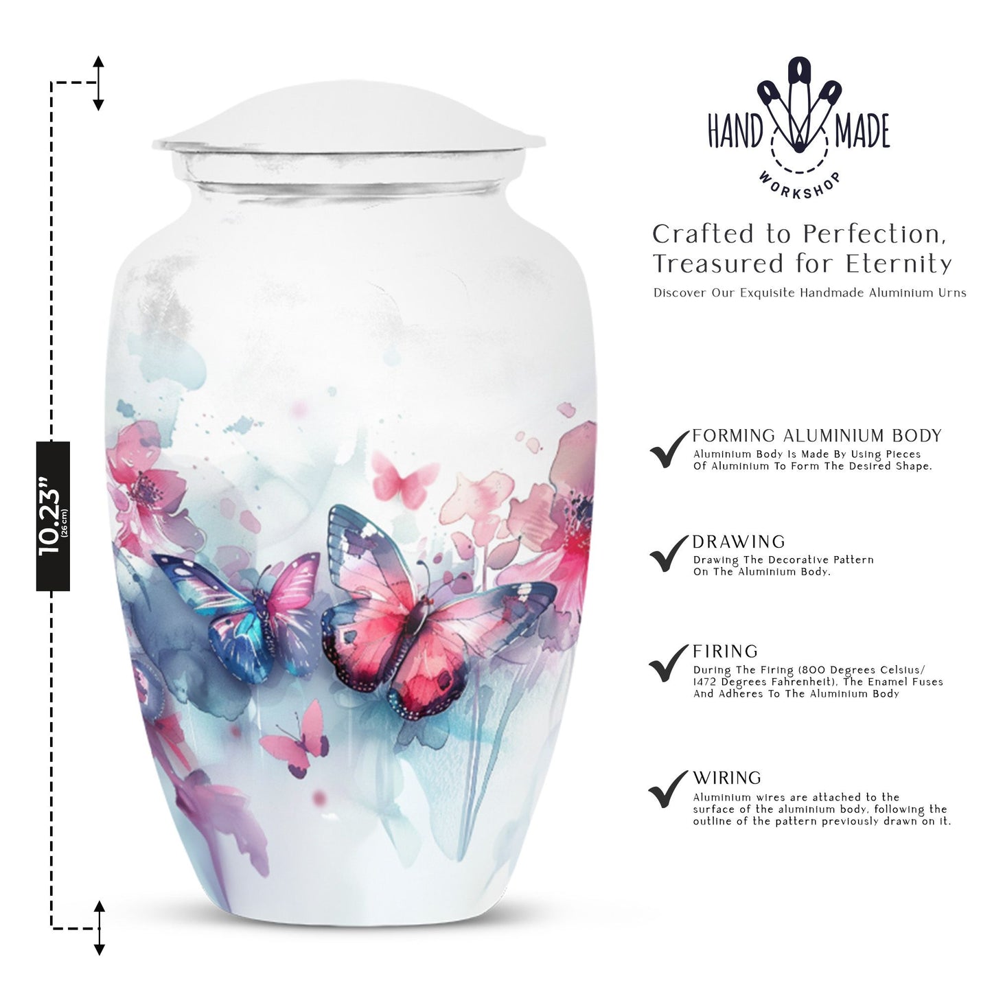 butterfly burial urn