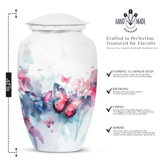 butterfly burial urn