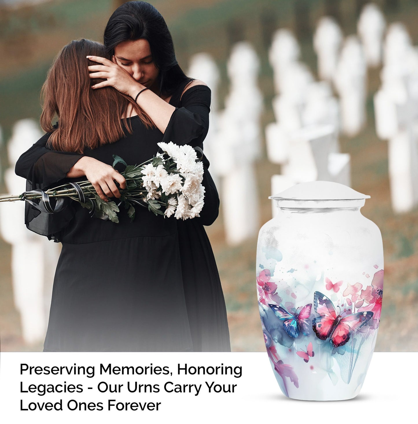 butterfly burial urn