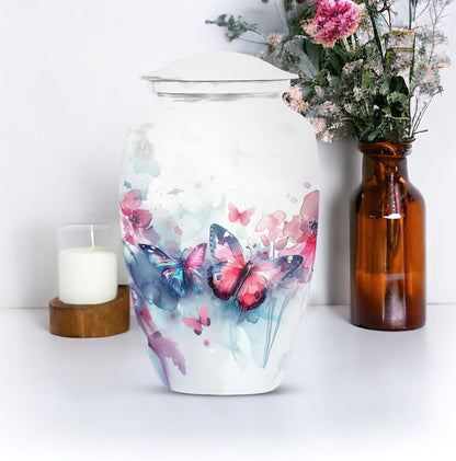 butterfly burial urn