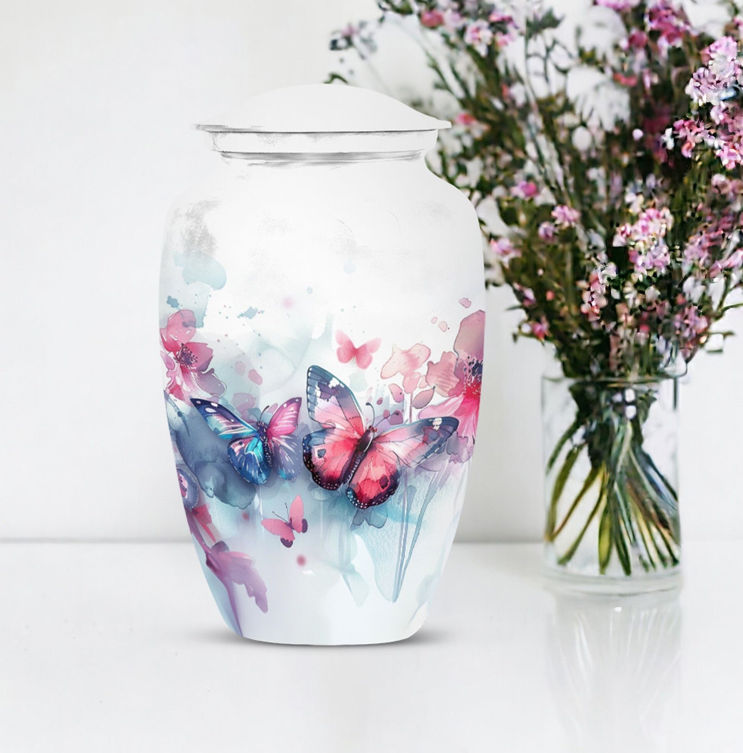 butterfly burial urn