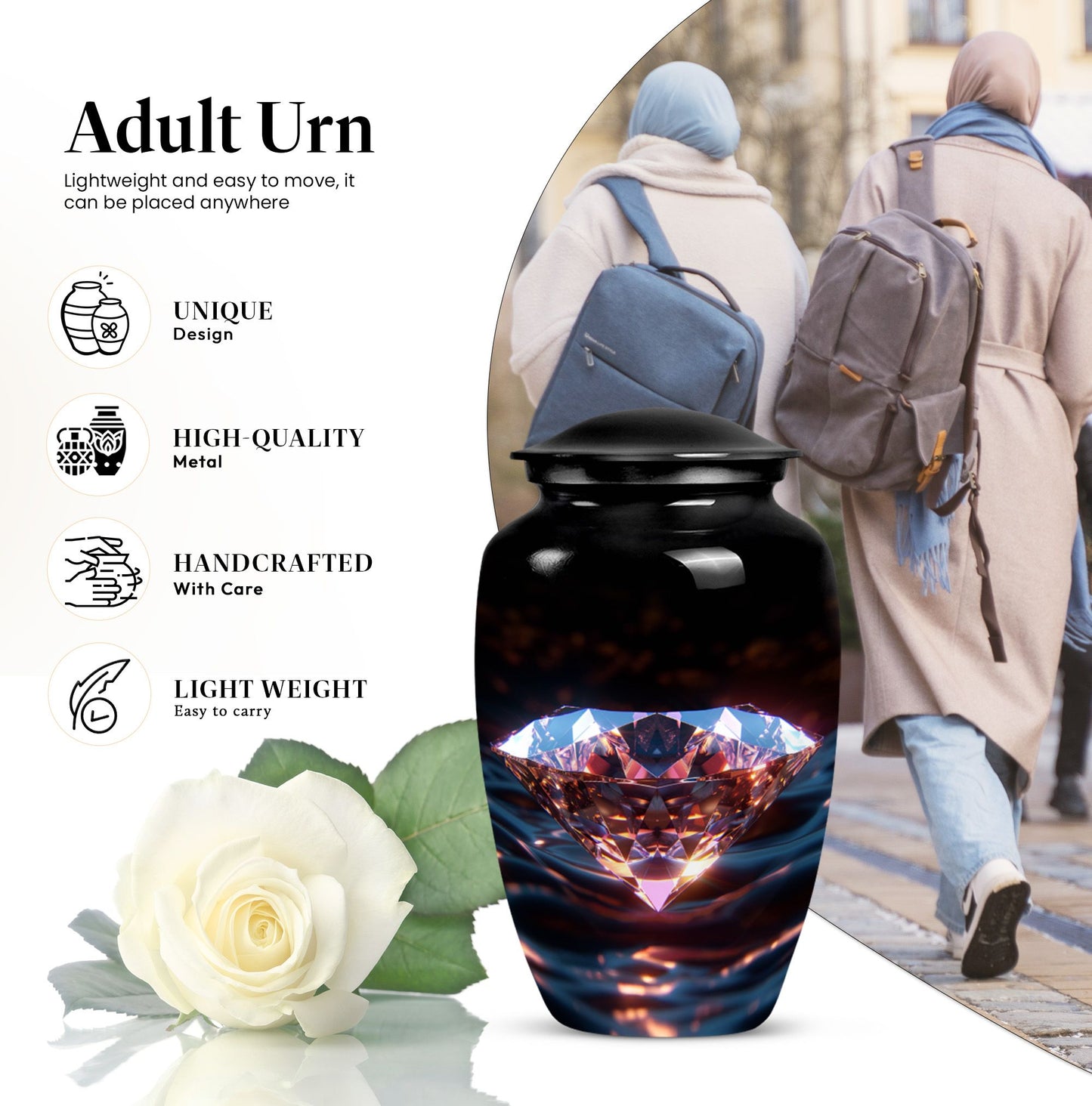 Abstract Designed Diamond Urn.