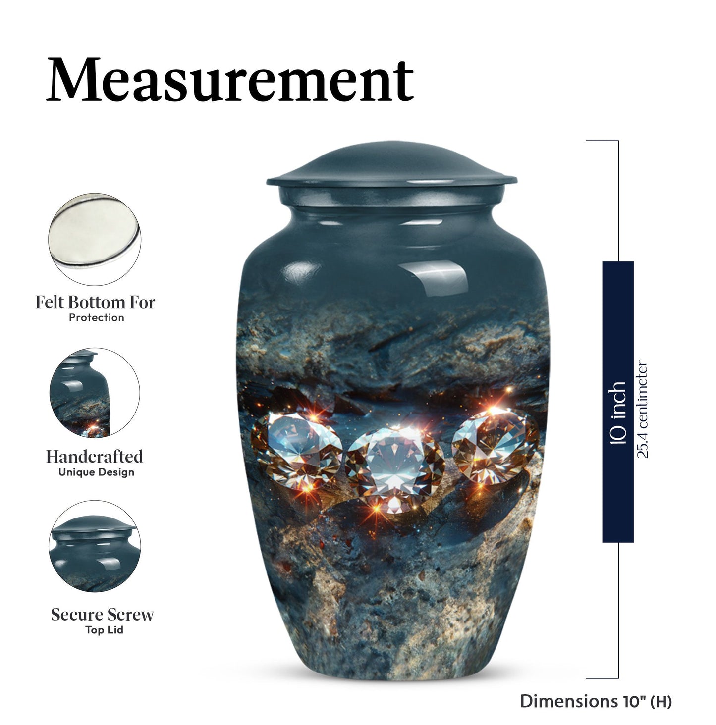 diamond cremation dad urn.