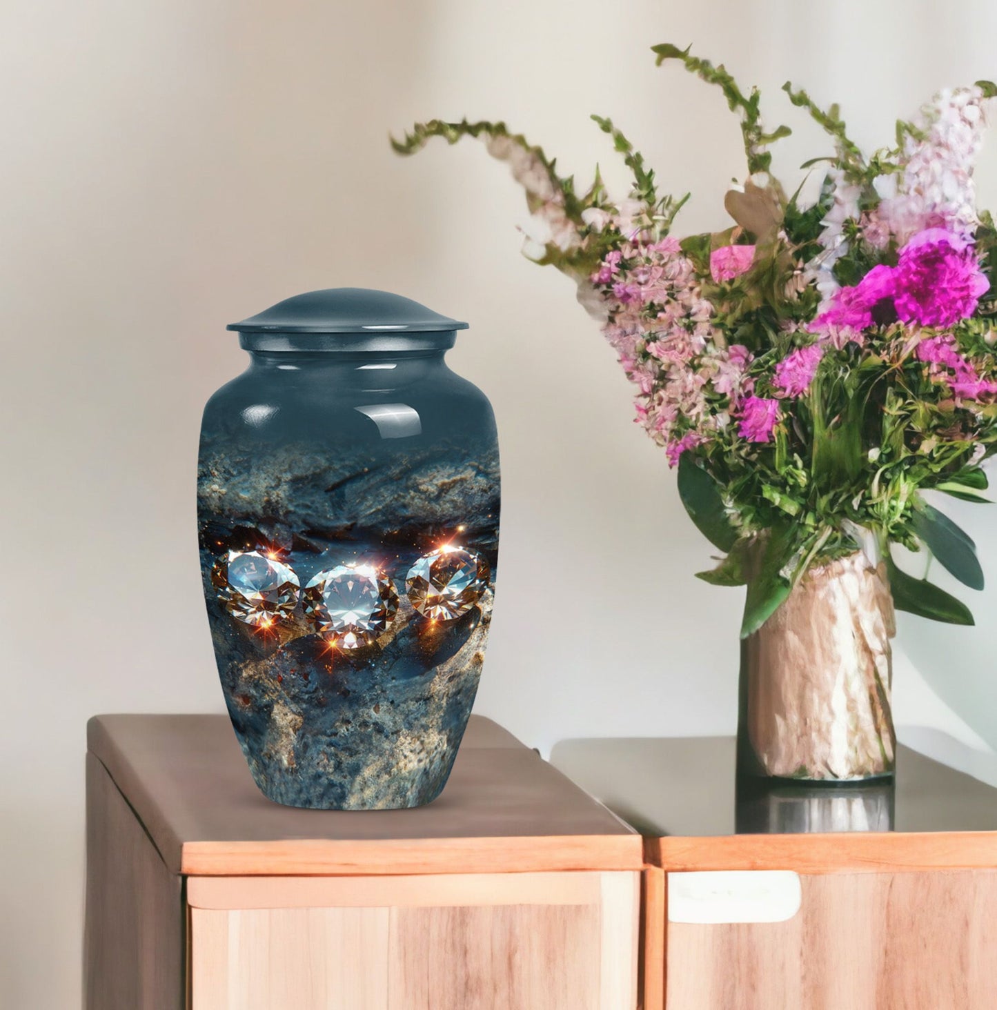 diamond cremation dad urn.