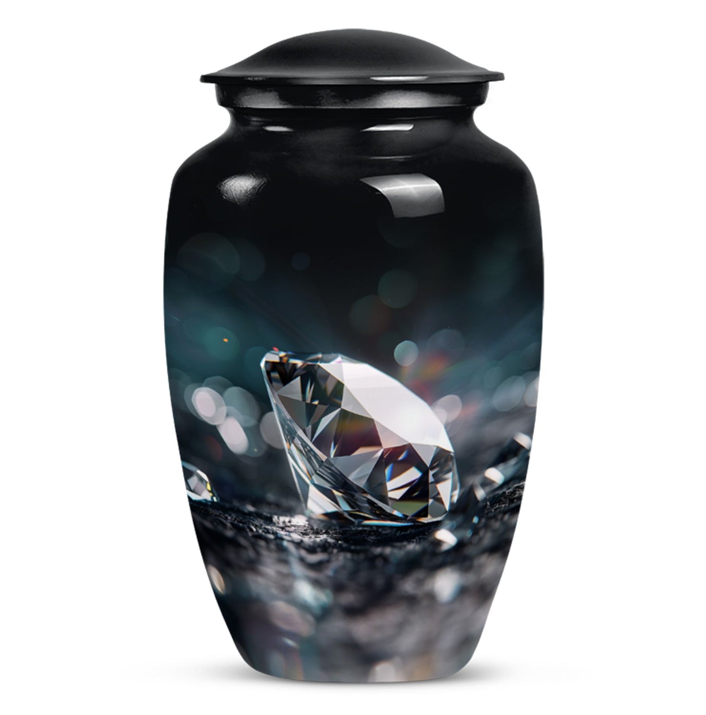 10-inch diamond cremation urn