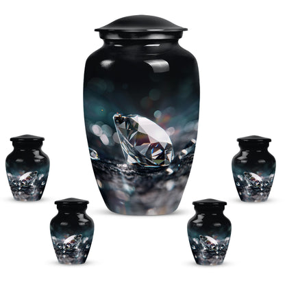 10-inch diamond cremation urn