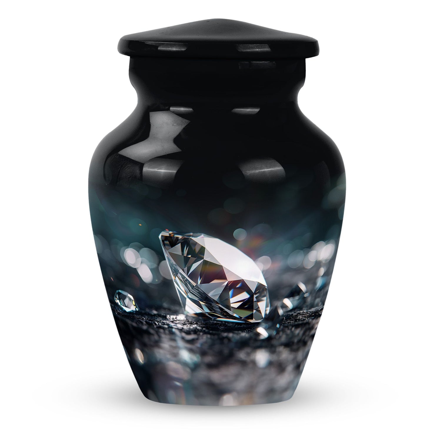 10-inch diamond cremation urn