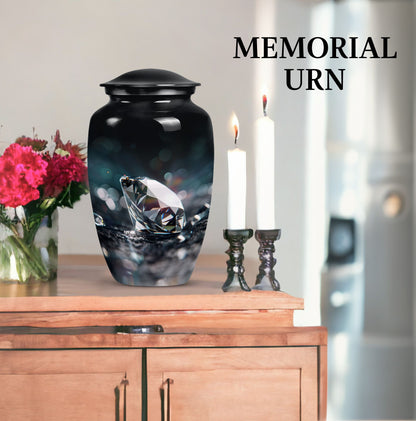 10-inch diamond cremation urn