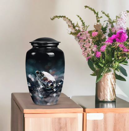10-inch diamond cremation urn