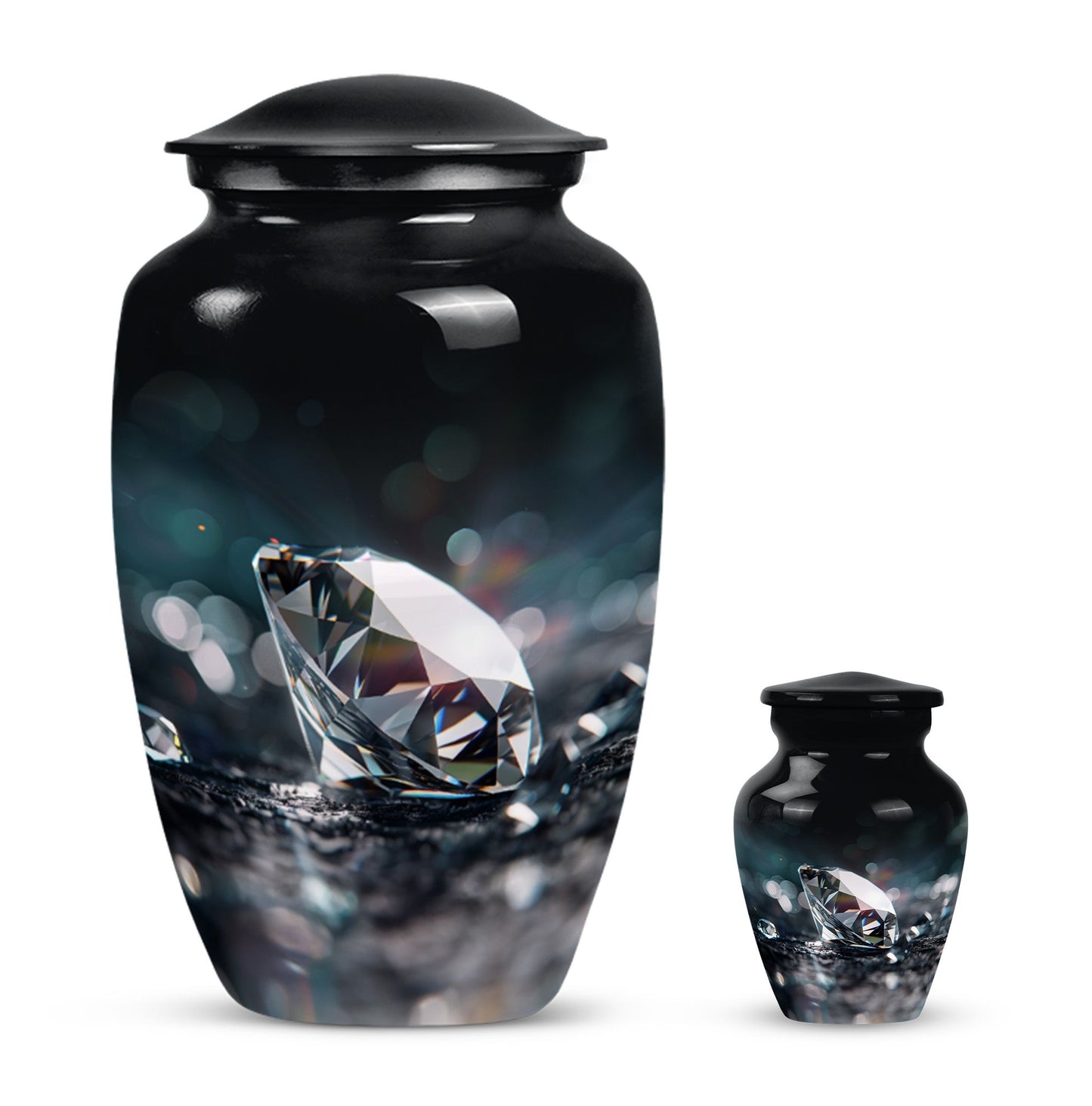 10-inch diamond cremation urn