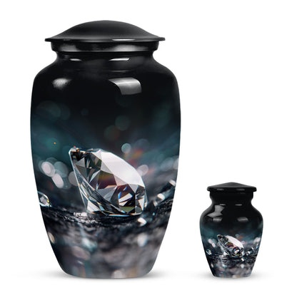 10-inch diamond cremation urn