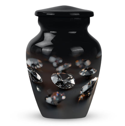 Classic diamond Urn-  burial funeral cremation urn