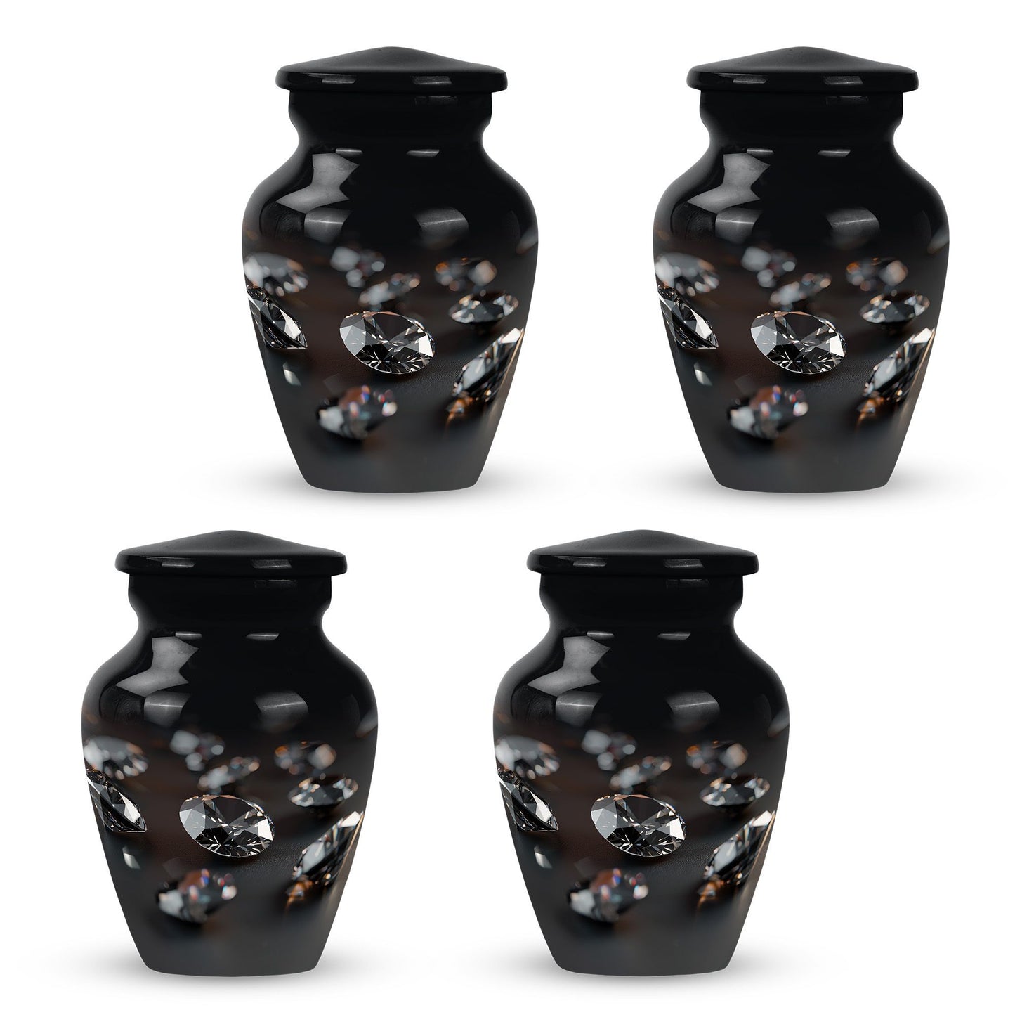 Classic diamond Urn-  burial funeral cremation urn