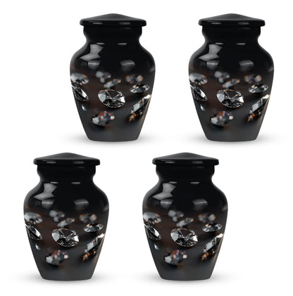 Classic diamond Urn-  burial funeral cremation urn