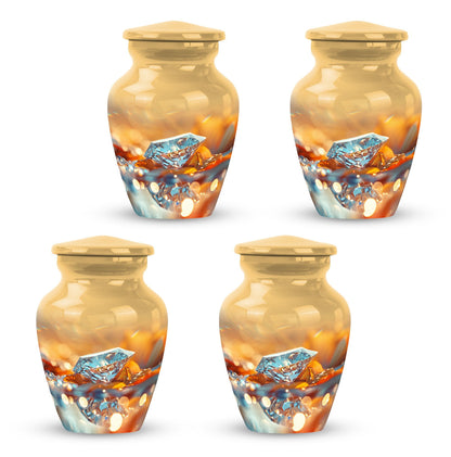 Classic diamond urn, aluminium material.