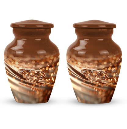 10-inch diamond Urn, classic design cremation urn.