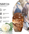 10-inch diamond Urn, classic design cremation urn.