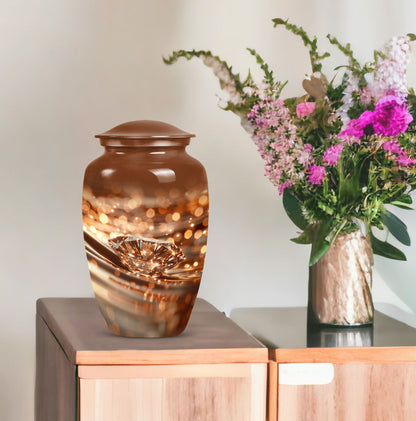 10-inch diamond Urn, classic design cremation urn.