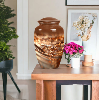 10-inch diamond Urn, classic design cremation urn.