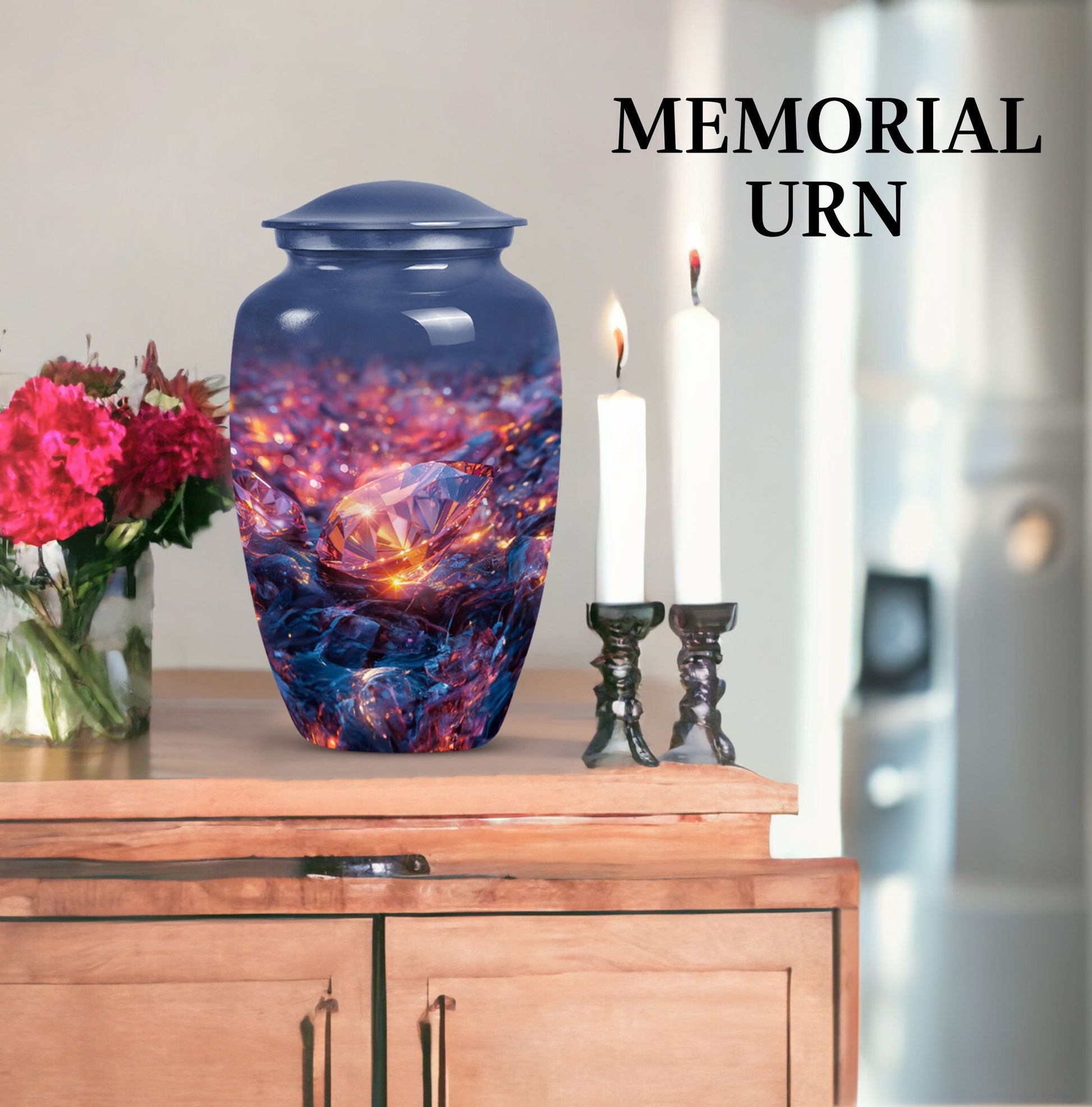10-inch diamond Urn, classic design