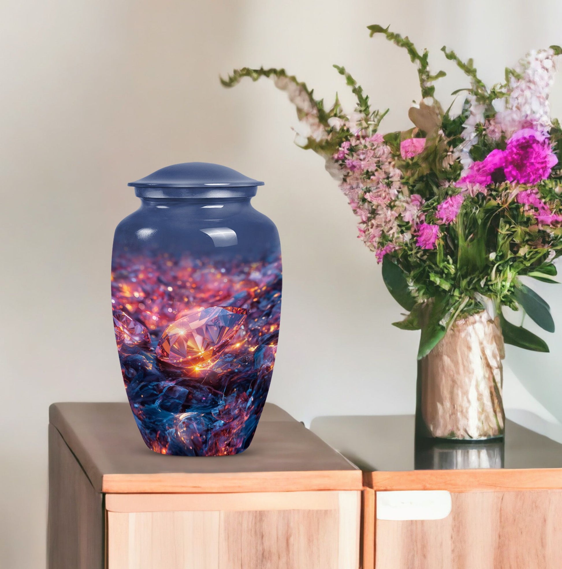 10-inch diamond Urn, classic design