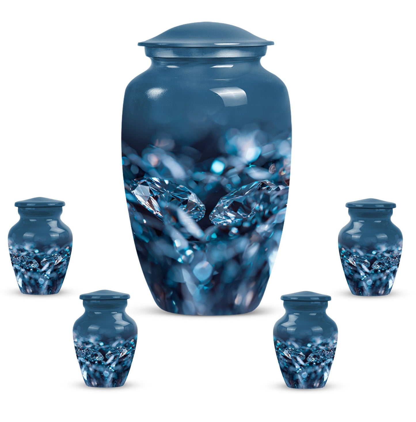 diamond urn for memorial burial