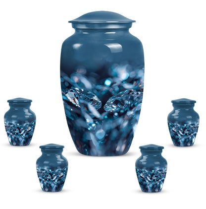 diamond urn for memorial burial