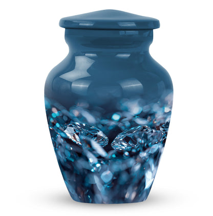 diamond urn for memorial burial
