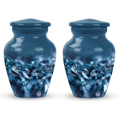 diamond urn for memorial burial