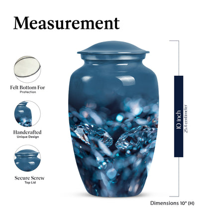 diamond urn for memorial burial