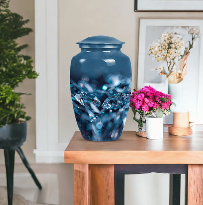 diamond urn for memorial burial
