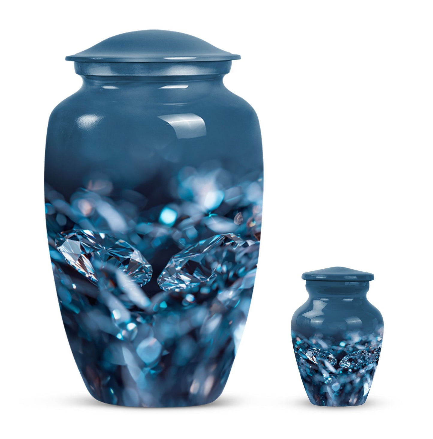 diamond urn for memorial burial