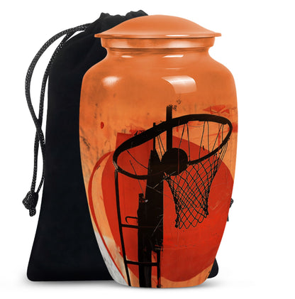 classic basketball urn for men's ashes.