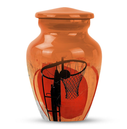 classic basketball urn for men's ashes.