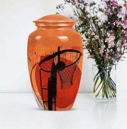 classic basketball urn for men's ashes.