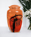 classic basketball urn for men's ashes.