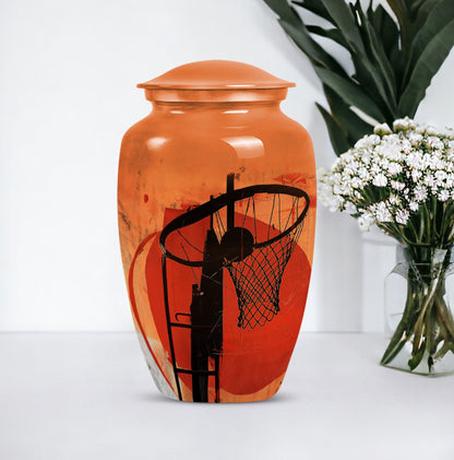 classic basketball urn for men's ashes.