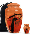 classic basketball urn for men's ashes.