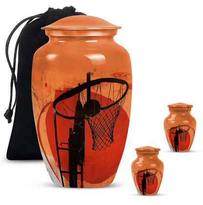 classic basketball urn for men's ashes.