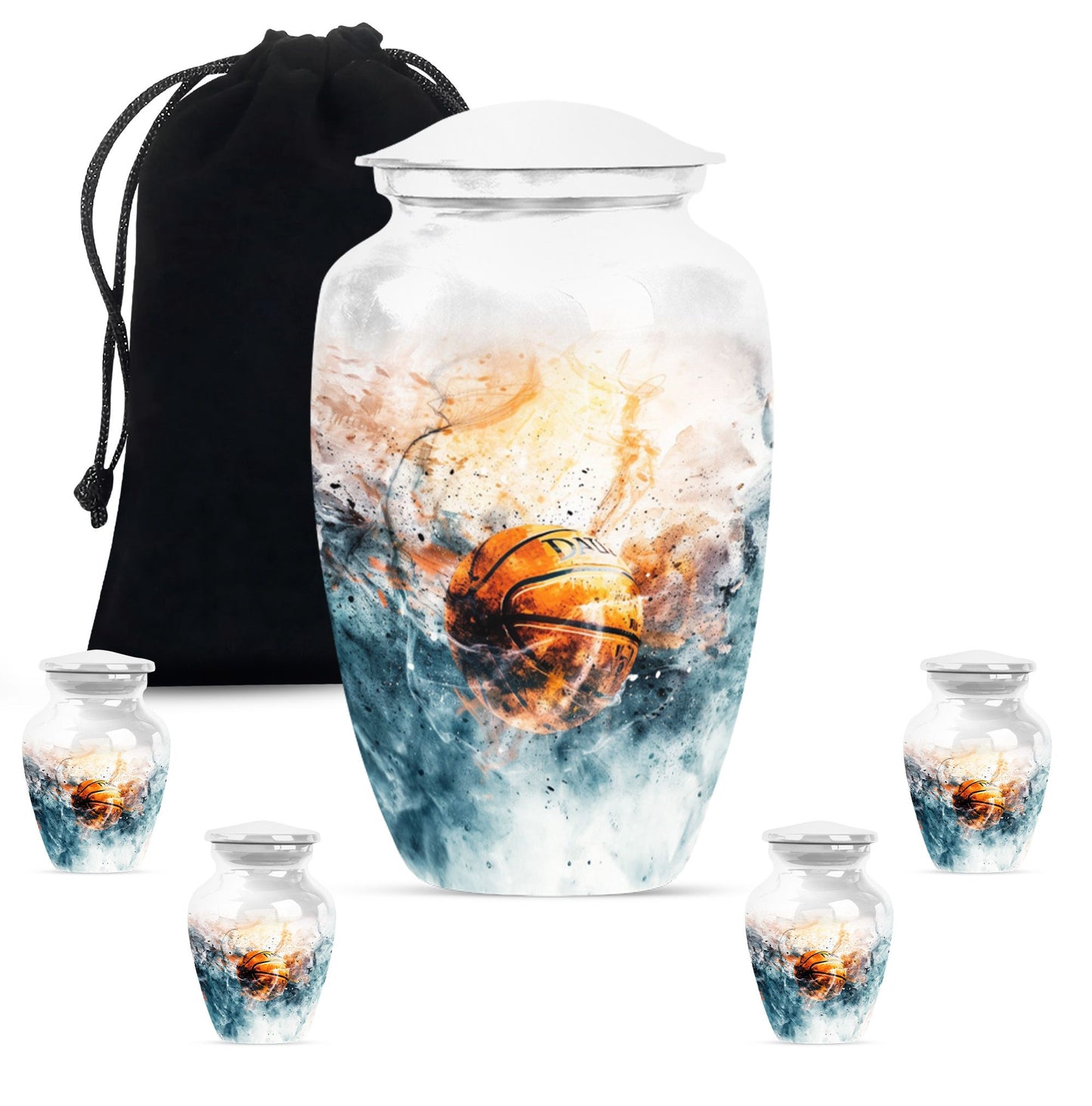 basketball memorial urn for men ashes.