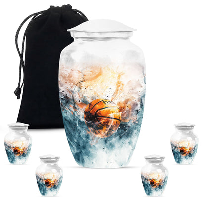 basketball memorial urn for men ashes.